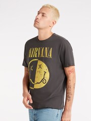 Amplified Grey Nirvana Spiced Smiley 100% Cotton T-Shirt - Image 3 of 4