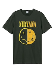Amplified Grey Nirvana Spiced Smiley 100% Cotton T-Shirt - Image 4 of 4
