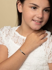 Beaverbrooks Children's Mini B Silver Diamond ID Bracelet - Image 3 of 4