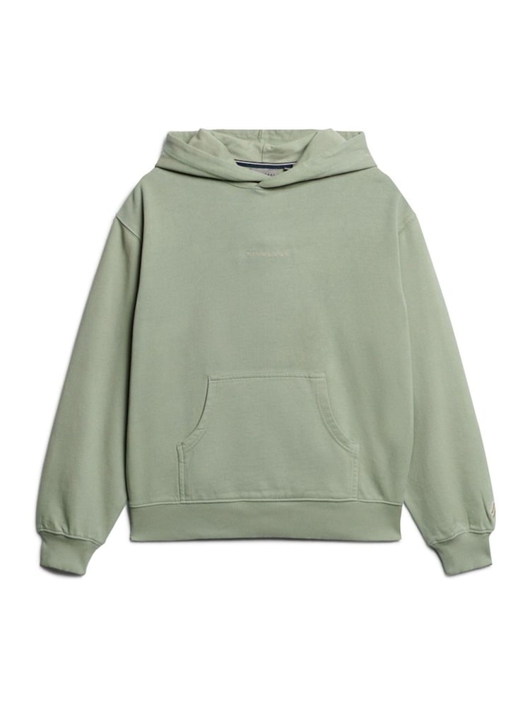 Superdry 100% Coton Micro Logo Brodé Ample Sweat-shirt à capuche - Image 4 of 6
