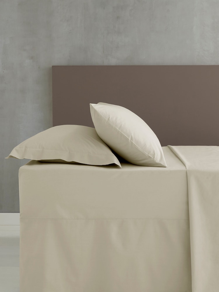 Catherine Lansfield Cream Percale Extra Deep Fitted Sheet - Image 2 of 3