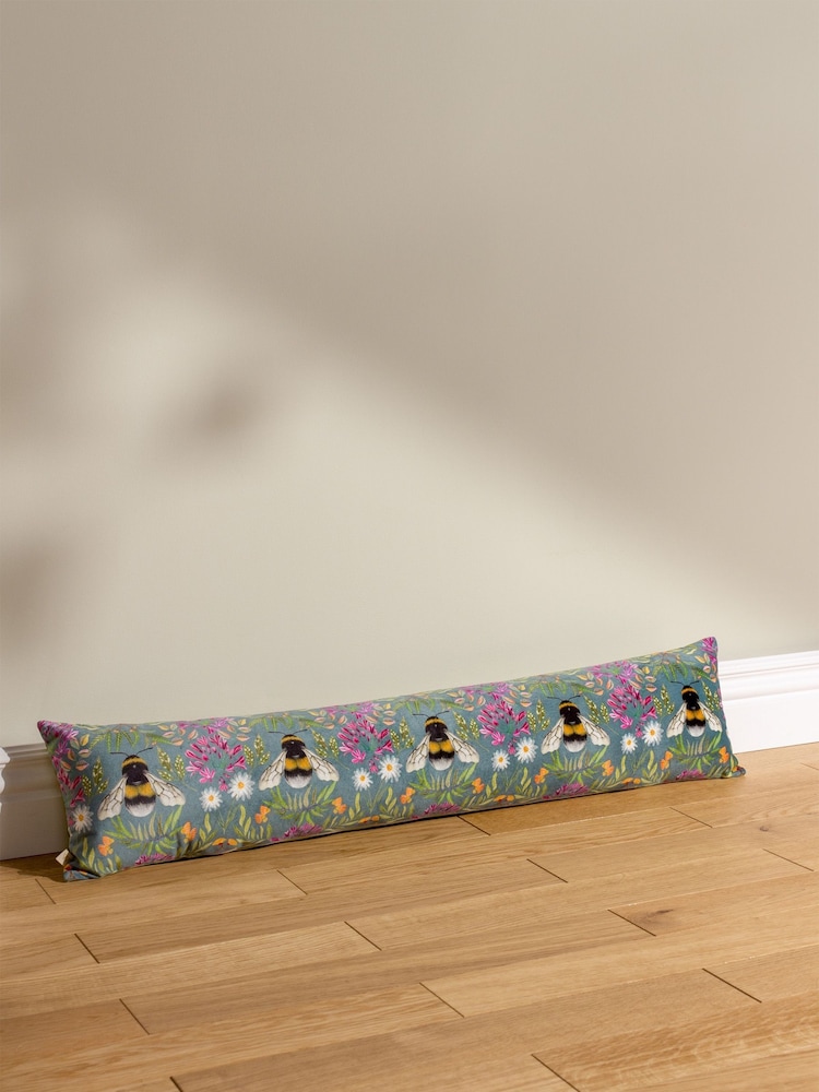 Wylder Zinnia Bee Velvet Draught Excluder Cushion - Imagem 1 de 2