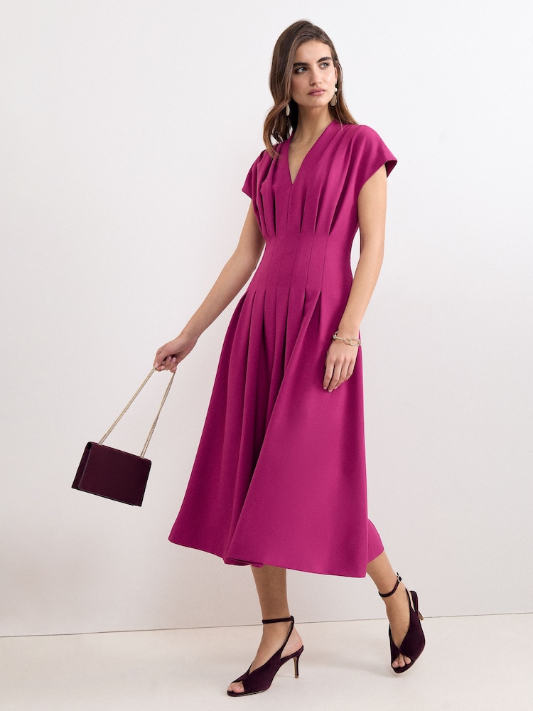 Buy Phase Eight Pink Hanna Pleated Dress from Next USA