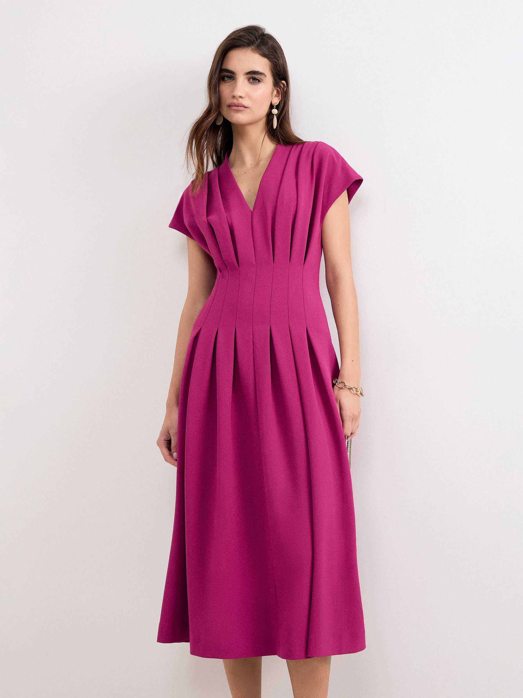 Buy Phase Eight Pink Hanna Pleated Dress from Next USA