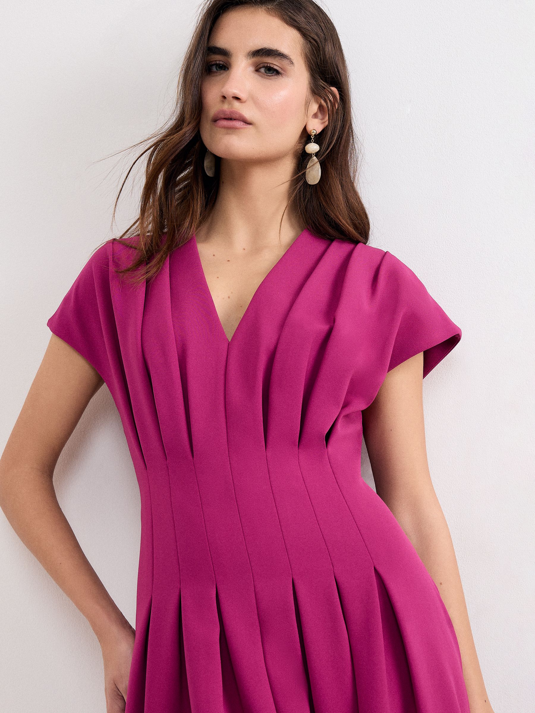 Buy Phase Eight Pink Hanna Pleated Dress from Next USA