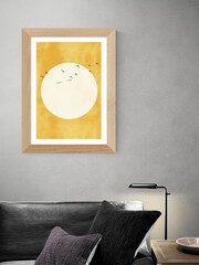 East End Prints White Eternal Sunshine Print by Kubistika - Image 2 of 2