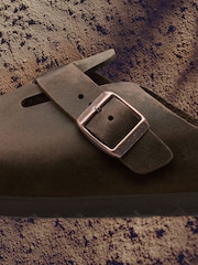 Birkenstock Brown Boston Oiled Leather Sandals - Image 2 of 5