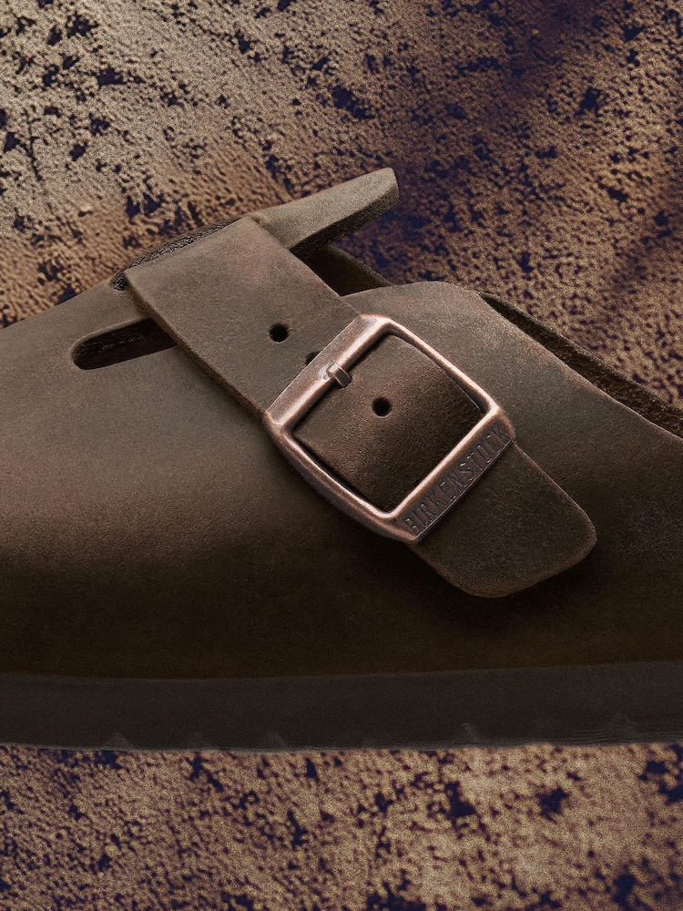 Birkenstock Brown Boston Oiled Leather Sandals - Image 2 of 5