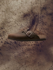 Birkenstock Brown Boston Oiled Leather Sandals - Image 4 of 5