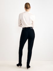 Phase Eight Black Alora PU Mix Trousers - Image 2 of 7