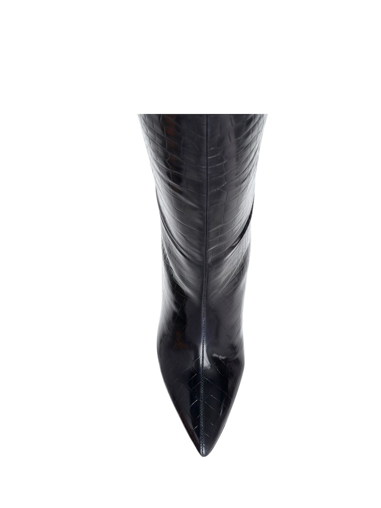 Steve Madden Jazz Up Boot Black Croco - Image 6 of 7