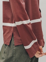 Berry Stripe Crew Neck Long Sleeve Top - Image 5 of 5