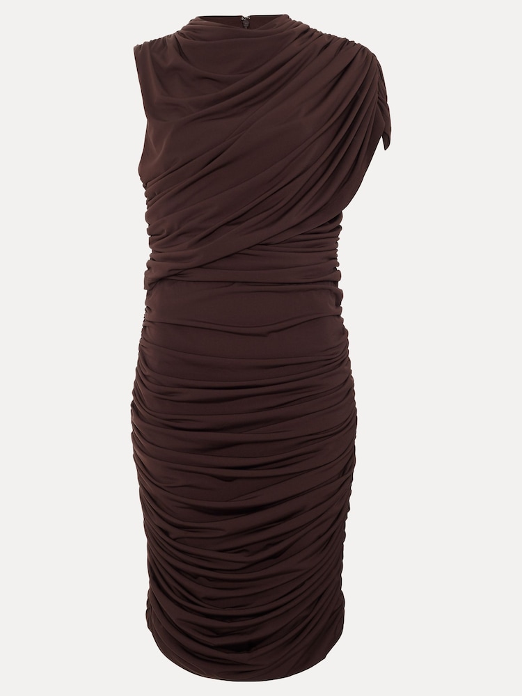 Phase Eight Brown Aimee Jersey Dress - Image 6 of 6