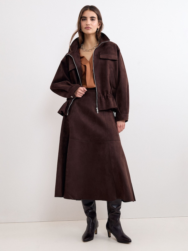 Jupe Phase Eight Jessie en daim - Image 1 de 7