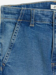 River Island Blue Girls Cargo Pocket Skinny Jeans - Image 3 of 4