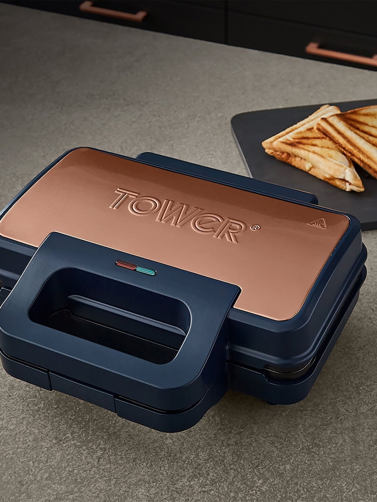 Tower Blue Cavaletto 900W Sandwich Maker - Image 1 of 8