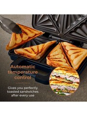 Tower Blue Cavaletto 900W Sandwich Maker - Image 4 of 8