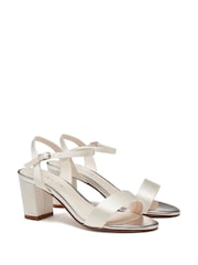 Rainbow Club Cream Regular Fit Wedding Margot Satin Bridal Sandals - Image 2 of 4