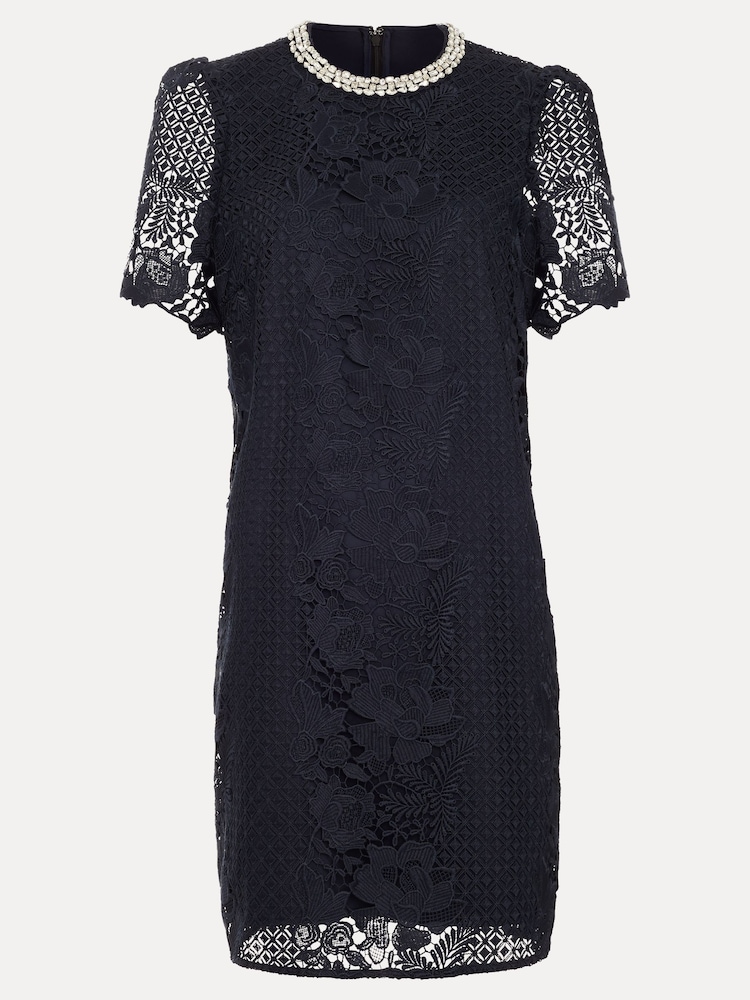 Phase Eight Blue Eloise Mini Dress - Image 1 of 1 Phase Eight Blue Eloise Mini Dress - Image 1 of 1