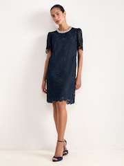 Phase Eight Blue Eloise Mini Dress - Image 3 of 8