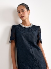 Phase Eight Blue Eloise Mini Dress - Image 4 of 8