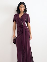 Phase Eight Red Alexis Maxi Dress - Image 3 of 7