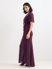 Phase Eight Red Alexis Maxi Dress - Image 6 of 7