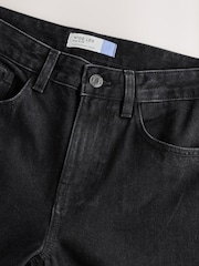 Black Embellished Side Stripe Wide Leg Denim Jeans - Image 8 of 9