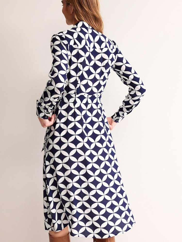 Boden Blue Kate Midi Shirt Dress - Image 2 of 5 Boden Blue Kate Midi Shirt Dress - Image 2 of 5