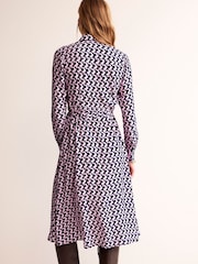 Boden Pink Black Kate Midi Shirt Dress - Image 2 of 5