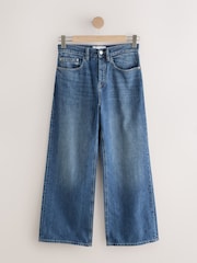 self. Dark Blue Mid Rise Wide Leg Jeans - Image 6 of 8