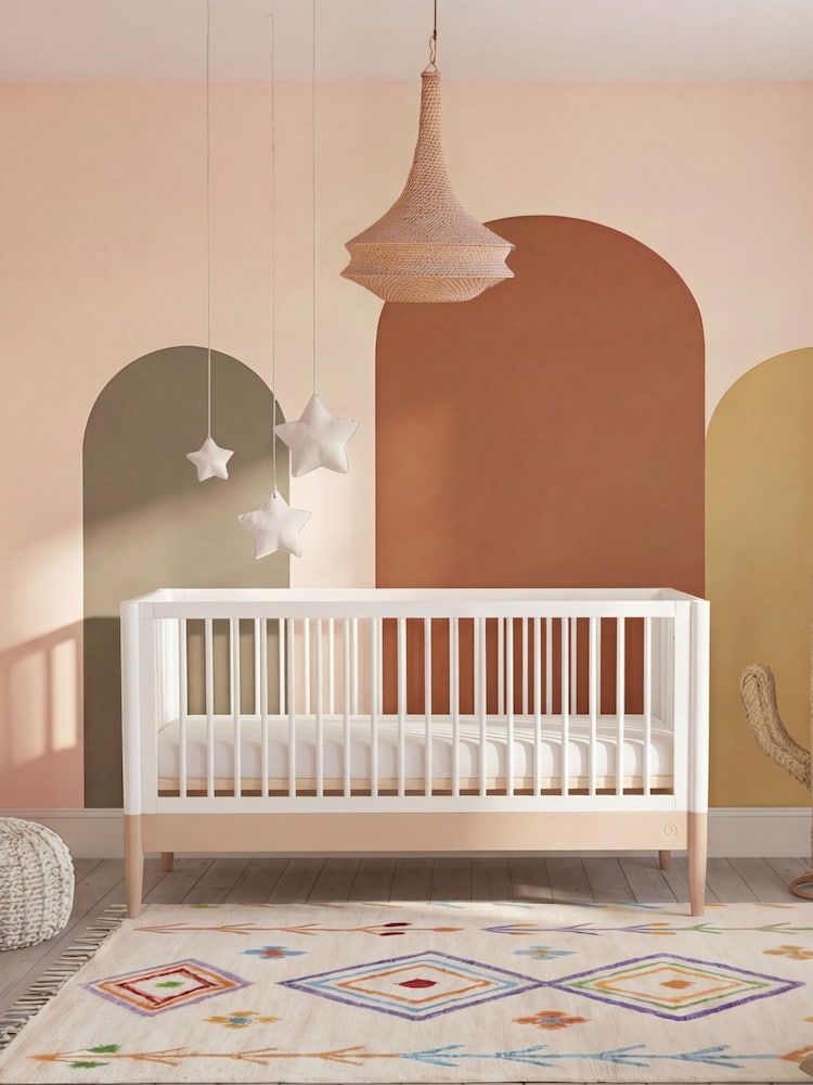 Gaia Baby Powder Blush White Eos Cot & Dresser 2 Piece Nursery Furniture Set - Image 2 of 5