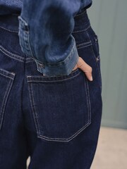 Indigo Rinse Blue Authentic High Rise Straight Leg Jeans - Image 4 of 4