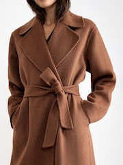 Phase Eight Brown Darcy Double Face Coat - Image 4 of 7