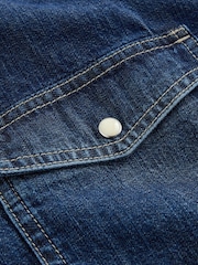Dark Blue Long Sleeve Denim Shirt - Image 6 of 7
