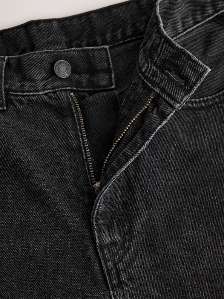 Black High Rise Lace Wide Leg Jeans - Image 9 of 9