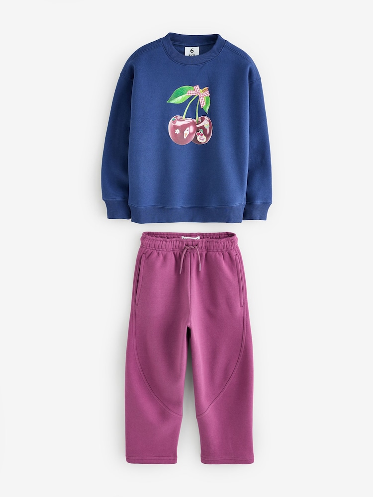 Zestaw Cotton On Sammy: bluza o kroju oversize z wycięciem pod szyją i spodnie dresowe z obszernymi nogawkami - Obraz 1 z 1