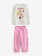 Cotton On Pink Sammy Oversized Crew & Barrel Trackpant Set - Image 1 of 1