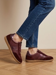 Jones Bootmaker Red Artea Leather Trainers - Image 1 of 6