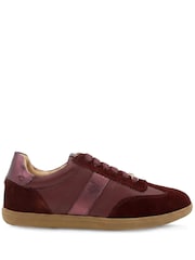 Jones Bootmaker Red Artea Leather Trainers - Image 2 of 6