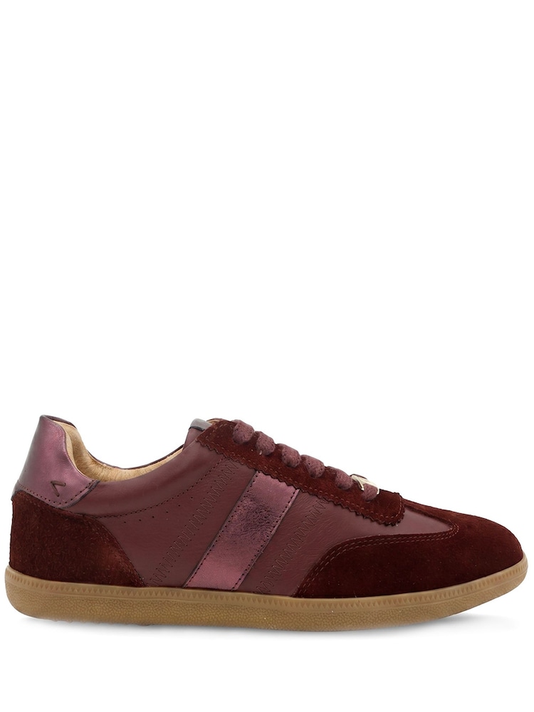 Jones Bootmaker Red Artea Leather Trainers - Image 2 of 6