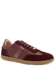 Jones Bootmaker Red Artea Leather Trainers - Image 3 of 6
