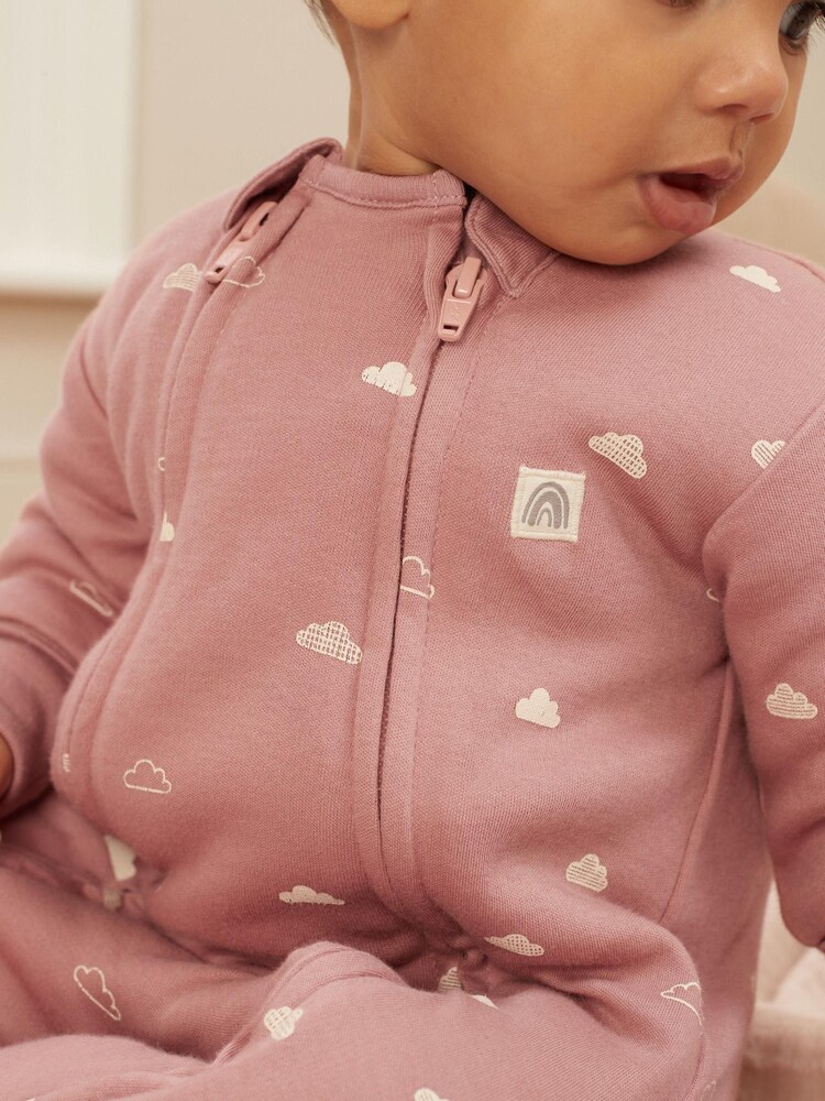 Pink 2.5 Tog Wadded Single Sleepsuit - Image 3 of 6