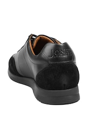 Jones Bootmaker Black Salvi Wide Fit Leather Trainers - Image 4 of 6