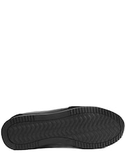 Jones Bootmaker Black Salvi Wide Fit Leather Trainers - Image 6 of 6