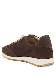 Marrón - Jones Bootmaker Alenya Suede Leather Lace Up Trainers - Imagen 4 de 6
