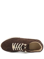 Marrón - Jones Bootmaker Alenya Suede Leather Lace Up Trainers - Imagen 5 de 6