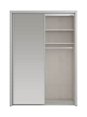 Wiemann Grey Peyton Glass and Mirror Sliding 1.6m Sliding Semi Fitted Wardrobe - Image 3 of 6