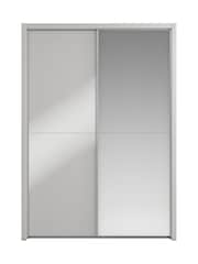 Wiemann Grey Peyton Glass and Mirror Sliding 1.6m Sliding Semi Fitted Wardrobe - Image 4 of 6