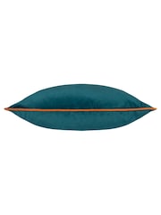 Furn Teal/Tiger Meridian Velvet 55cm X 55cm Cushion Cover - Image 4 of 5